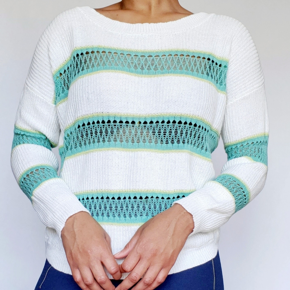 Knitted striped sweater